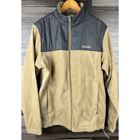 Columbia Jacket Men’s Size Medium  Color Block 1/4 Snap Fleece Pullover Warm‎ - Picture 1 of 6
